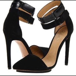 L.A.M.B. Oxley II Black Suede Pumps Size 7.5